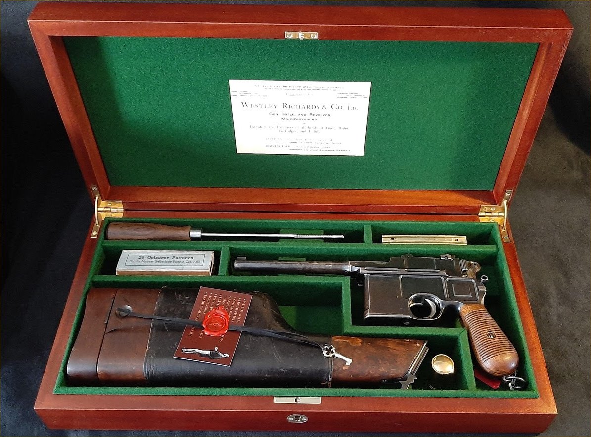 Mauser C96 Westley Richards & Co Ltd Display Case.Ref.#K1